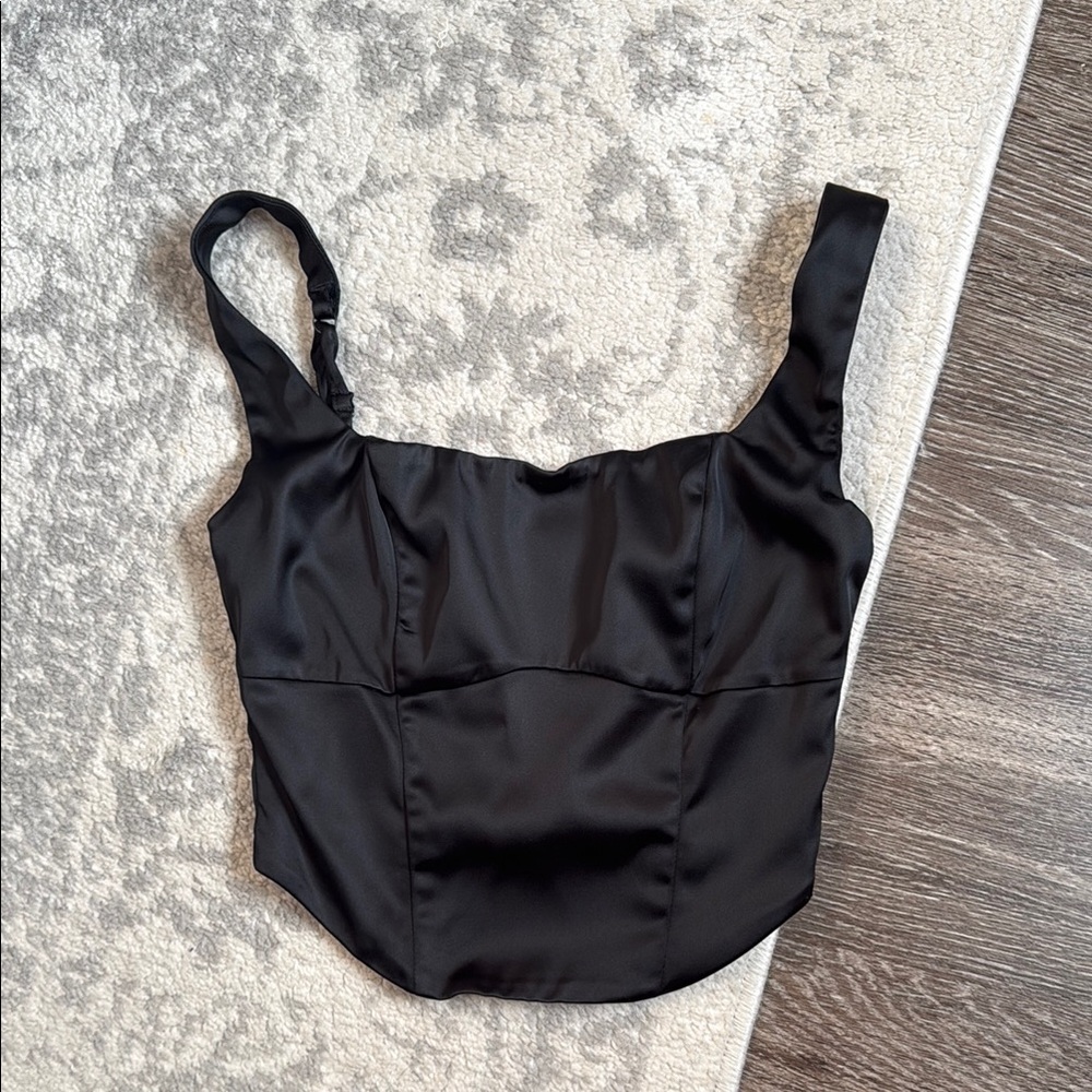 Abercrombie & Fitch Elegant Black Satin Women's Top